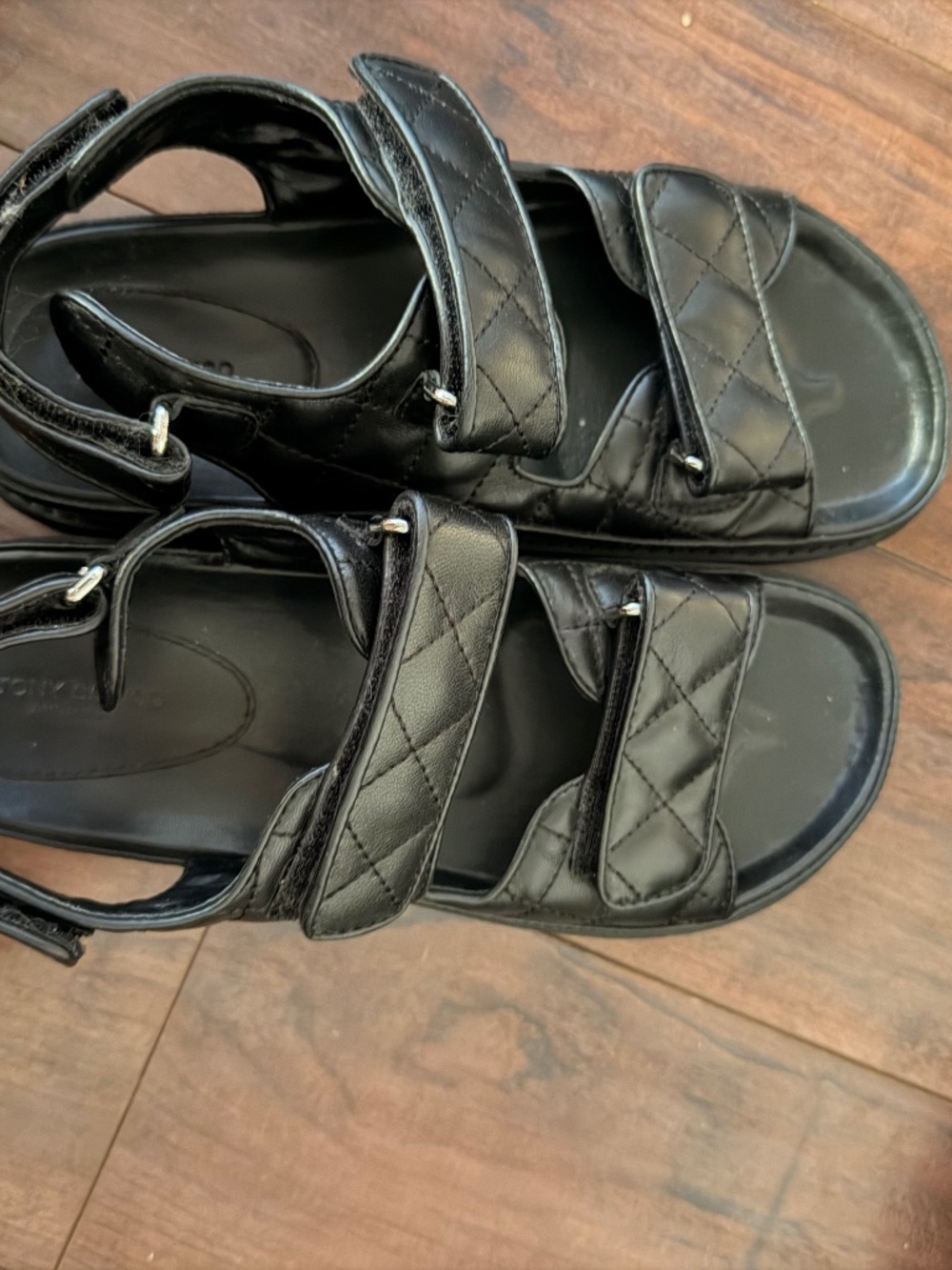 Tony Bianco Hiranni sandals featuring a quilted leather upper